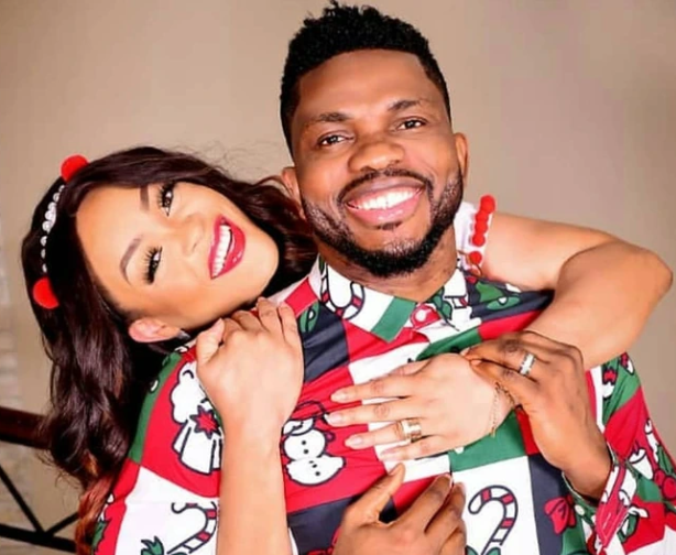 Reactions As Joseph Yobo’s Wife Anoints TV During Nigeria Afcon Match (photos)
