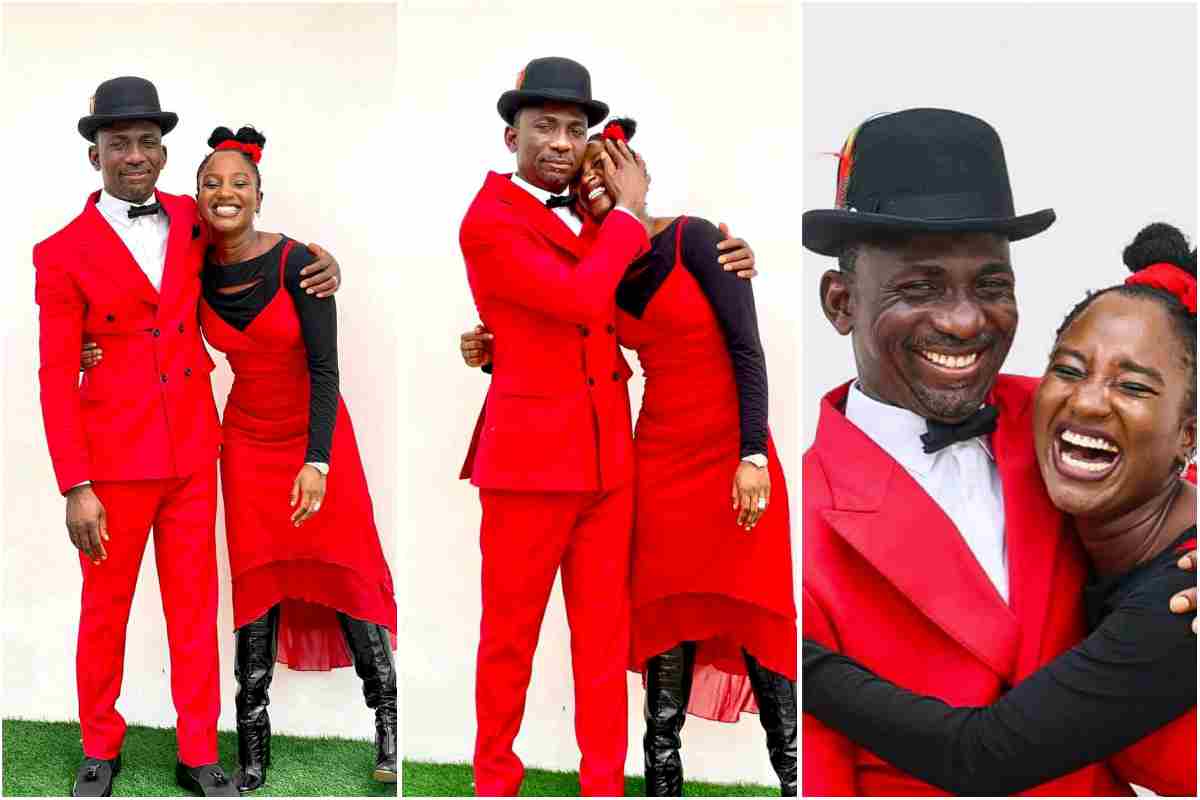 Deborah Paul-Enenche And Her Dad, Pastor Paul Enenche Wore Matching Outfits To Church