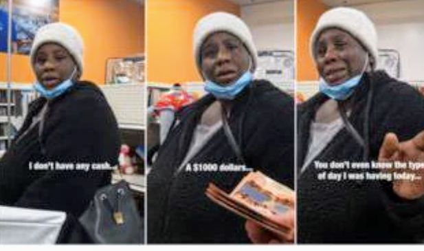 Woman Cries As Kind Stranger Surprises Her With Over N400k in Supermarket Few Days After Giving Her Life To Christ