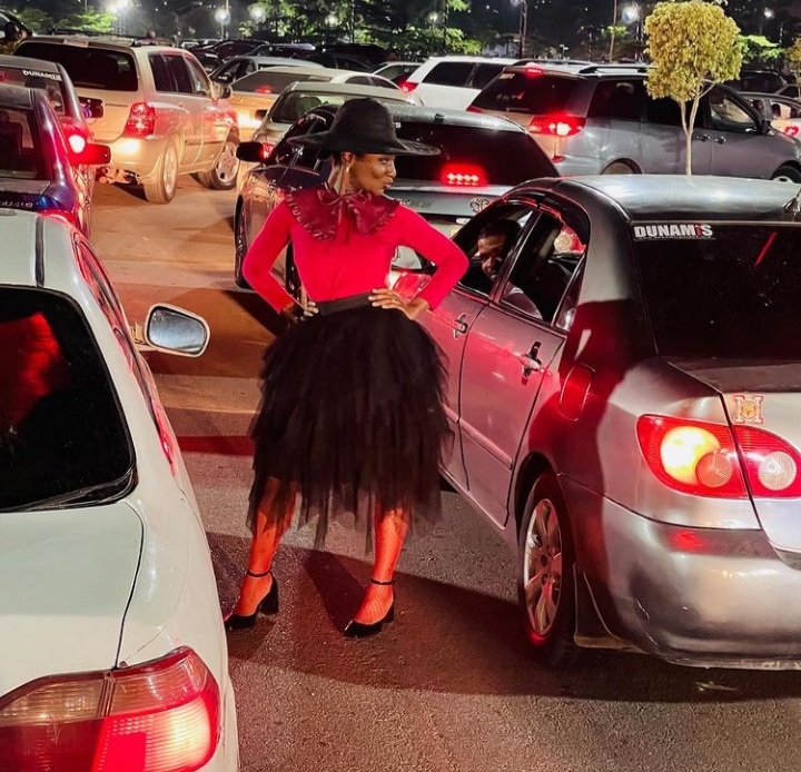 Deborah Paul Enenche Stepped Out Of The Car On The Road To Do A Celebratory Walk, Thanking God For Hitting 200k Followers