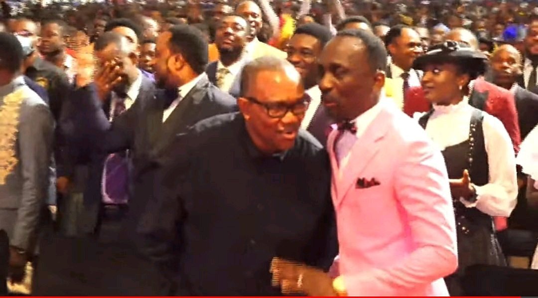 Photos Show Peter Obi Attending the Night Service at Dunamis Church, Where He Also Met Pastor Paul Enenche