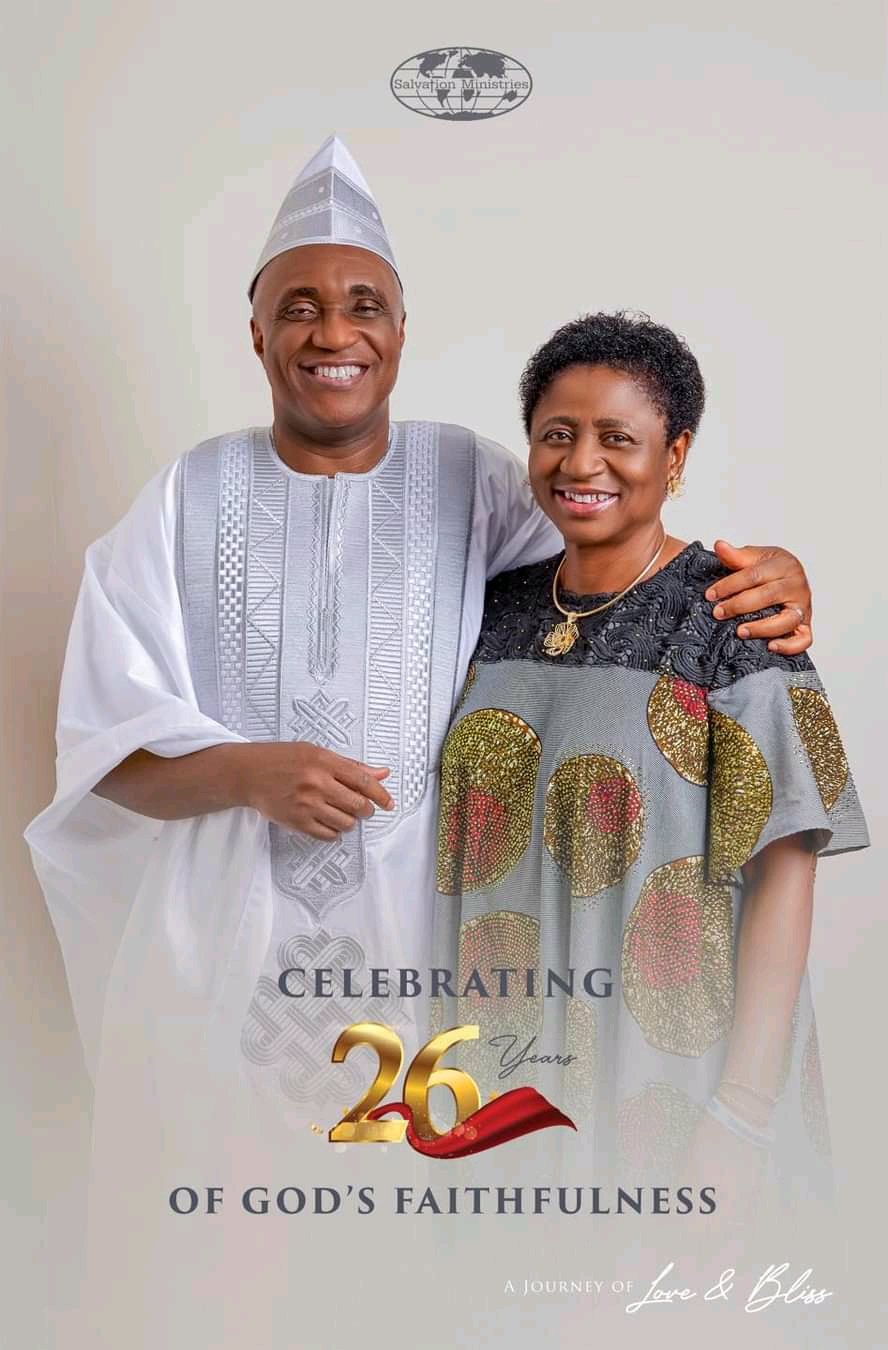 Pastor David And Peace Ibiyeomie Celebrates Their 26th Marriage Anniversary in Grandstyle